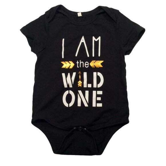 'I Am the Wild One' 1st Birthday Baby Romper - 6-12 Months *NWOT* - Picture 1 of 3